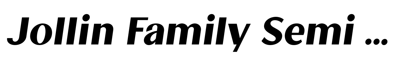 Jollin Family Semi Bold Italic